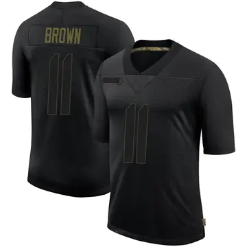 Nike A.J. Brown Men's Limited Philadelphia Eagles Black 2020 Salute To Service Jersey