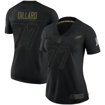 Nike Andre Dillard Women's Limited Philadelphia Eagles Black 2020 Salute To Service Jersey
