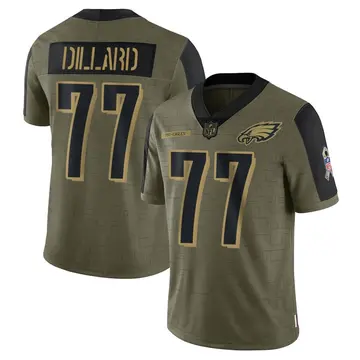 Nike Andre Dillard Youth Limited Philadelphia Eagles Olive 2021 Salute To Service Jersey