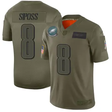 Nike Arryn Siposs Men's Limited Philadelphia Eagles Camo 2019 Salute to Service Jersey