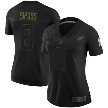 Nike Arryn Siposs Women's Limited Philadelphia Eagles Black 2020 Salute To Service Jersey