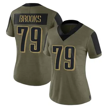 Nike Brandon Brooks Women's Limited Philadelphia Eagles Olive 2021 Salute To Service Jersey
