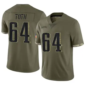 Nike Brett Toth Youth Limited Philadelphia Eagles Olive 2022 Salute To Service Jersey