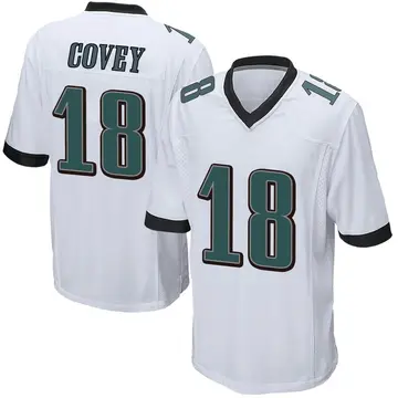Nike Britain Covey Youth Game Philadelphia Eagles White Jersey