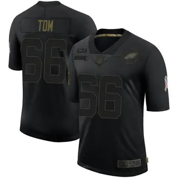 Nike Cameron Tom Men's Limited Philadelphia Eagles Black 2020 Salute To Service Jersey