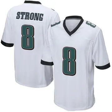 Nike Carson Strong Youth Game Philadelphia Eagles White Jersey