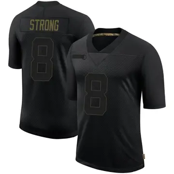 Nike Carson Strong Youth Limited Philadelphia Eagles Black 2020 Salute To Service Jersey