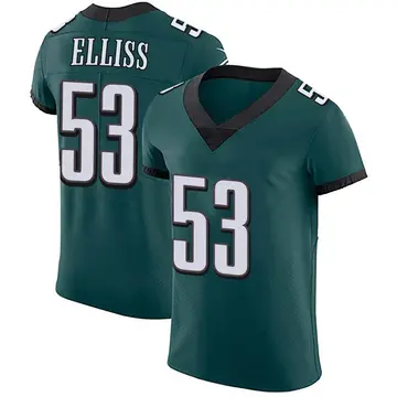 Nike Christian Elliss Men's Elite Philadelphia Eagles Green Midnight Team Color Vapor Untouchable Jersey