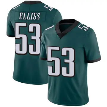 Nike Christian Elliss Youth Limited Philadelphia Eagles Green Midnight Team Color Vapor Untouchable Jersey