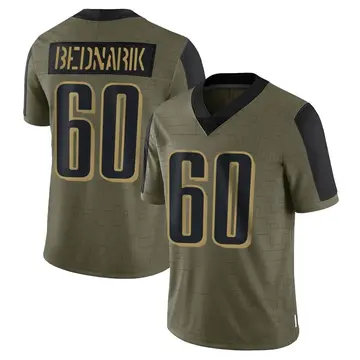 Nike Chuck Bednarik Youth Limited Philadelphia Eagles Olive 2021 Salute To Service Jersey