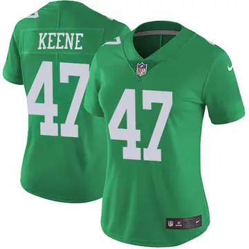 Nike Dalton Keene Women's Limited Philadelphia Eagles Green Vapor Untouchable Jersey