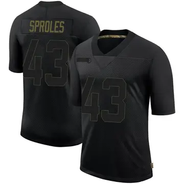 Nike Darren Sproles Men's Limited Philadelphia Eagles Black 2020 Salute To Service Jersey