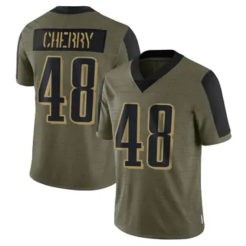 Nike Don Cherry Men's Limited Philadelphia Eagles Olive 2021 Salute To Service Jersey