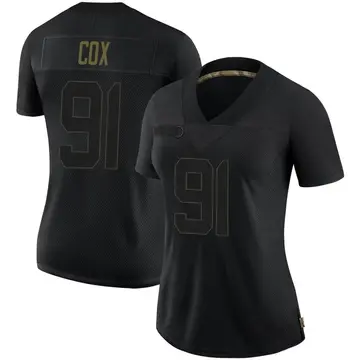 Nike Fletcher Cox Women's Limited Philadelphia Eagles Black 2020 Salute To Service Jersey