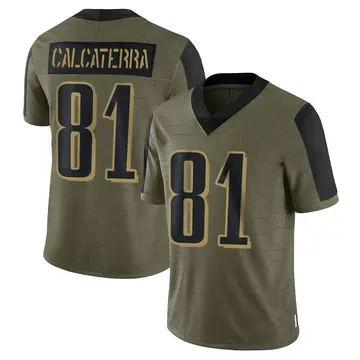 Nike Grant Calcaterra Youth Limited Philadelphia Eagles Olive 2021 Salute To Service Jersey