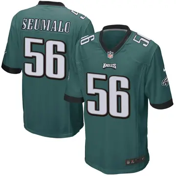 Nike Isaac Seumalo Youth Game Philadelphia Eagles Green Team Color Jersey