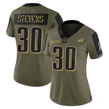 Nike JaCoby Stevens Women's Limited Philadelphia Eagles Olive 2021 Salute To Service Jersey