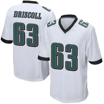 Nike Jack Driscoll Youth Game Philadelphia Eagles White Jersey