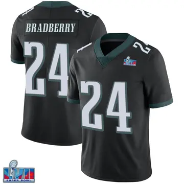 Nike James Bradberry Men's Limited Philadelphia Eagles Black Alternate Vapor Untouchable Super Bowl LVII Patch Jersey