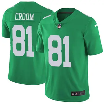 Nike Jason Croom Men's Limited Philadelphia Eagles Green Vapor Untouchable Jersey