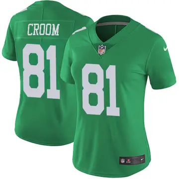 Nike Jason Croom Women's Limited Philadelphia Eagles Green Vapor Untouchable Jersey
