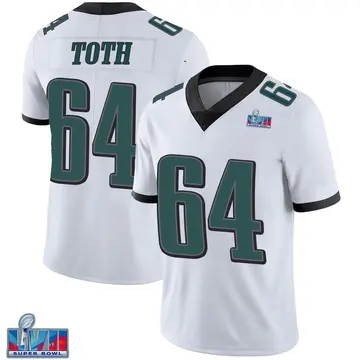 Nike Jon Toth Men's Limited Philadelphia Eagles White Vapor Untouchable Super Bowl LVII Patch Jersey