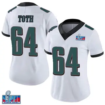 Nike Jon Toth Women's Limited Philadelphia Eagles White Vapor Untouchable Super Bowl LVII Patch Jersey