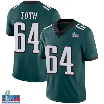 Nike Jon Toth Youth Limited Philadelphia Eagles Green Midnight Team Color Vapor Untouchable Super Bowl LVII Patch Jersey