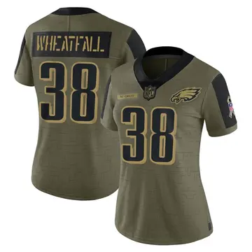 Nike Keric Wheatfall Women's Limited Philadelphia Eagles Olive 2021 Salute To Service Jersey