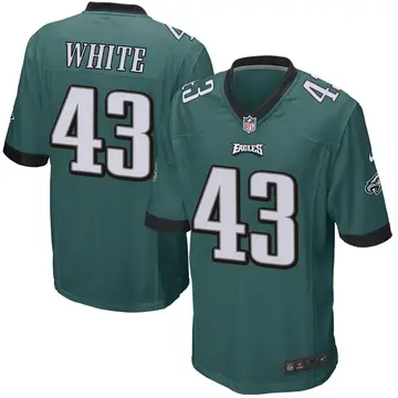Nike Kyzir White Youth Game Philadelphia Eagles Green Team Color Jersey