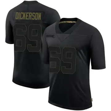 Nike Landon Dickerson Men's Limited Philadelphia Eagles Black 2020 Salute To Service Jersey