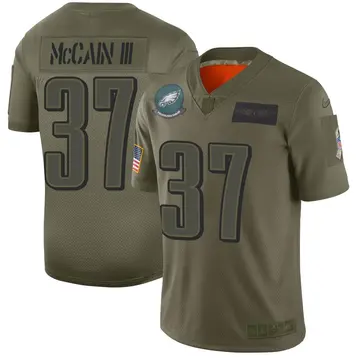 Nike Mac McCain III Men's Limited Philadelphia Eagles Camo 2019 Salute to Service Jersey