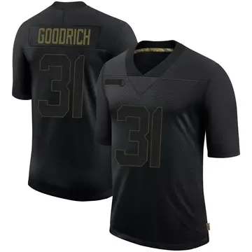 Nike Mario Goodrich Men's Limited Philadelphia Eagles Black 2020 Salute To Service Jersey