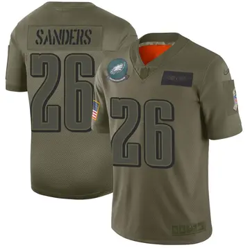 Nike Miles Sanders Men's Limited Philadelphia Eagles Camo 2019 Salute to Service Jersey