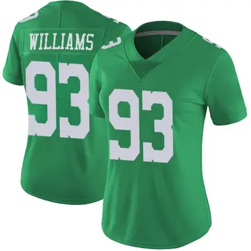 Nike Milton Williams Women's Limited Philadelphia Eagles Green Vapor Untouchable Jersey
