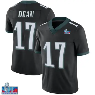 Nike Nakobe Dean Men's Limited Philadelphia Eagles Black Alternate Vapor Untouchable Super Bowl LVII Patch Jersey