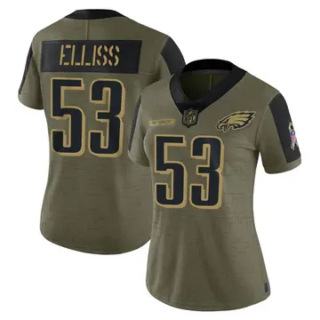 Nike Noah Elliss Women's Limited Philadelphia Eagles Olive 2021 Salute To Service Jersey