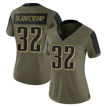 Nike Reed Blankenship Women's Limited Philadelphia Eagles Olive 2021 Salute To Service Jersey
