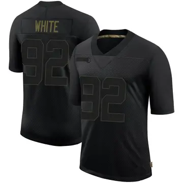 Nike Reggie White Men's Limited Philadelphia Eagles Black 2020 Salute To Service Jersey