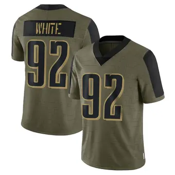 Nike Reggie White Youth Limited Philadelphia Eagles Olive 2021 Salute To Service Jersey