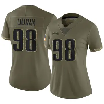 Nike Robert Quinn Women's Limited Philadelphia Eagles Olive 2022 Salute To Service Jersey