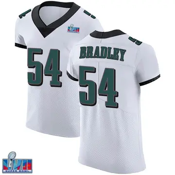 Nike Shaun Bradley Men's Elite Philadelphia Eagles White Vapor Untouchable Super Bowl LVII Patch Jersey