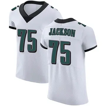 Nike Tarron Jackson Men's Elite Philadelphia Eagles White Vapor Untouchable Jersey