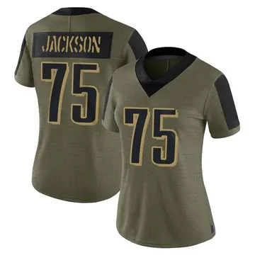 Nike Tarron Jackson Women's Limited Philadelphia Eagles Olive 2021 Salute To Service Jersey