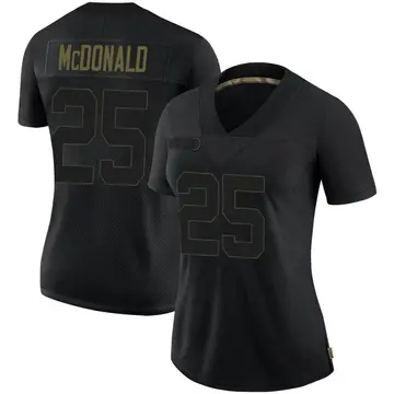 Nike Tommy McDonald Women's Limited Philadelphia Eagles Black 2020 Salute To Service Jersey