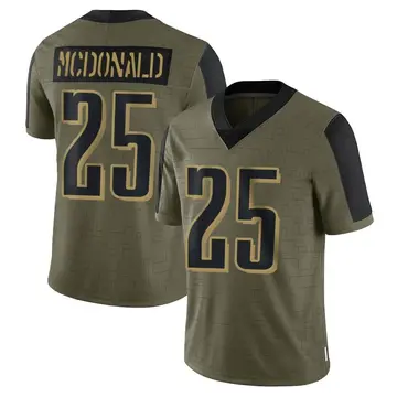 Nike Tommy McDonald Youth Limited Philadelphia Eagles Olive 2021 Salute To Service Jersey