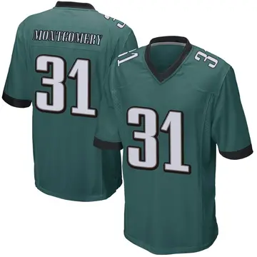 Nike Wilbert Montgomery Youth Game Philadelphia Eagles Green Team Color Jersey