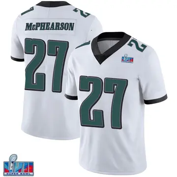 Nike Zech McPhearson Men's Limited Philadelphia Eagles White Vapor Untouchable Super Bowl LVII Patch Jersey