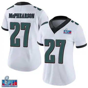 Nike Zech McPhearson Women's Limited Philadelphia Eagles White Vapor Untouchable Super Bowl LVII Patch Jersey